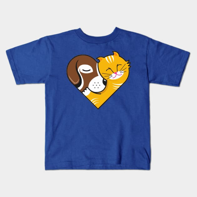 Cats and Dogs can be best friends! Kids T-Shirt by DogsandCats